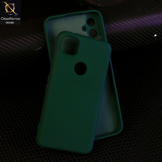Google Pixel 4a 4G - Dark Green - ONation Silica Gel Series - HQ Liquid Silicone Elegant Colors Camera Protection Soft Case