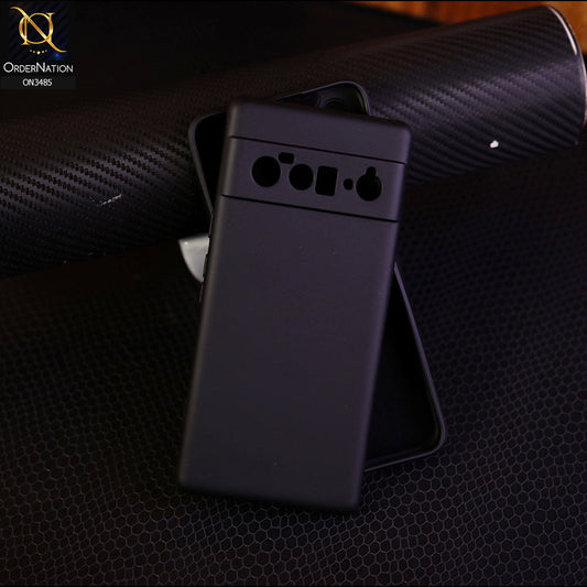 Google Pixel 6 Pro - Black - ONation Silica Gel Series - HQ Liquid Silicone Elegant Colors Camera Protection Soft Case