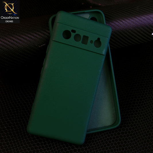 Google Pixel 6 Pro - Dark Green - ONation Silica Gel Series - HQ Liquid Silicone Elegant Colors Camera Protection Soft Case