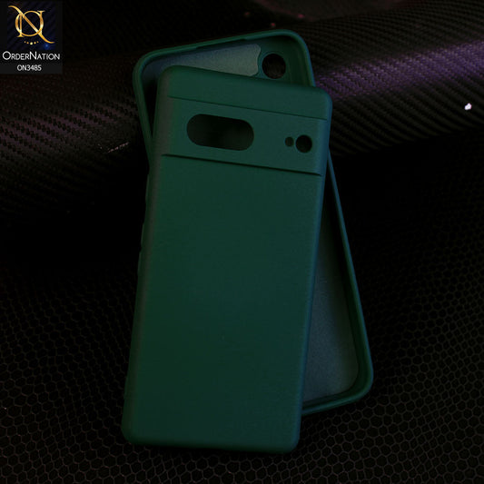 Google Pixel 7 - Dark Green - ONation Silica Gel Series - HQ Liquid Silicone Elegant Colors Camera Protection Soft Case