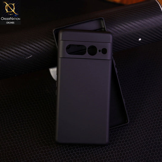 Google Pixel 7 Pro - Black - ONation Silica Gel Series - HQ Liquid Silicone Elegant Colors Camera Protection Soft Case