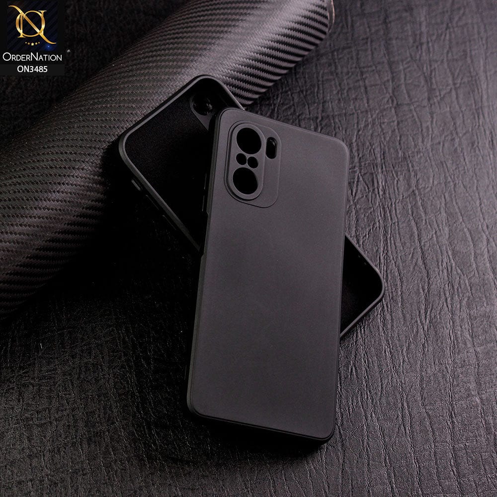 Xiaomi Poco F3 Cover - Black - ONation Silica Gel Series - HQ Liquid Silicone Elegant Colors Camera Protection Soft Case