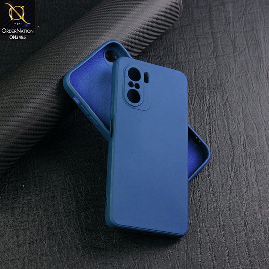 Xiaomi Poco F3 Cover - Blue - ONation Silica Gel Series - HQ Liquid Silicone Elegant Colors Camera Protection Soft Case