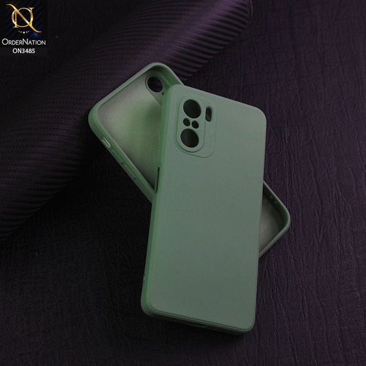 Xiaomi Poco F3 Cover - Light Green - ONation Silica Gel Series - HQ Liquid Silicone Elegant Colors Camera Protection Soft Case