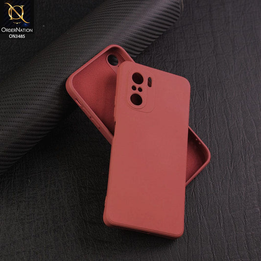 Xiaomi Poco F3 Cover - Red - ONation Silica Gel Series - HQ Liquid Silicone Elegant Colors Camera Protection Soft Case