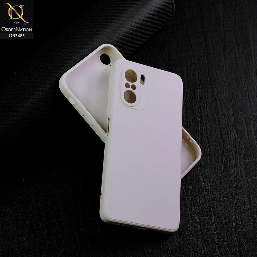 Xiaomi Redmi K40 Cover - Off-White (Not Pure White) - ONation Silica Gel Series - HQ Liquid Silicone Elegant Colors Camera Protection Soft Case