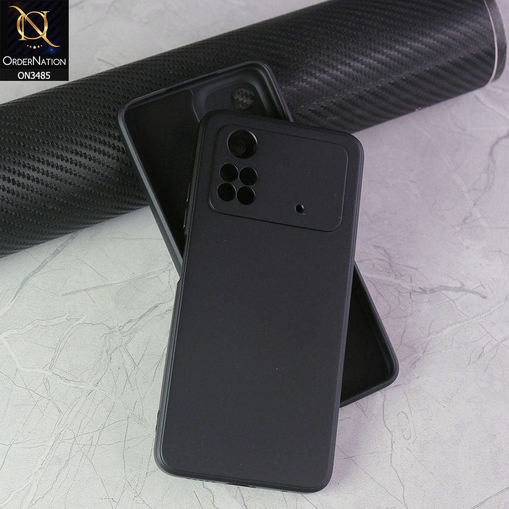 Xiaomi Poco M4 Pro Cover - Black - ONation Silica Gel Series - HQ Liquid Silicone Elegant Colors Camera Protection Soft Case