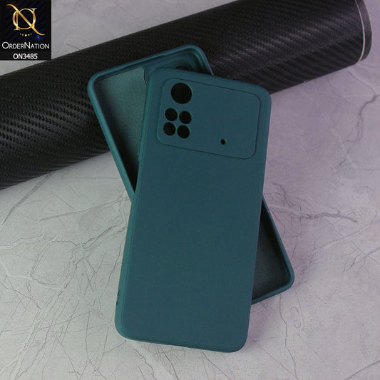 Xiaomi Poco M4 Pro Cover - Dark Green - ONation Silica Gel Series - HQ Liquid Silicone Elegant Colors Camera Protection Soft Case