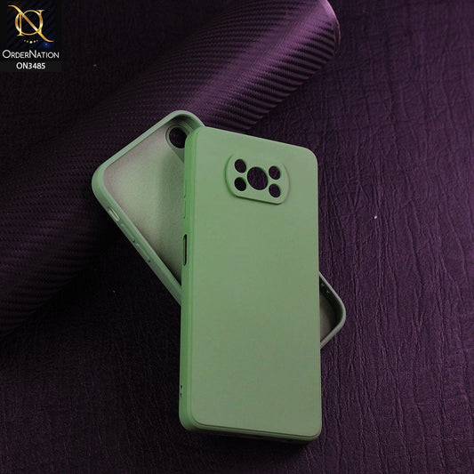 Xiaomi Poco X3 Pro Cover - Light Green - ONation Silica Gel Series - HQ Liquid Silicone Elegant Colors Camera Protection Soft Case