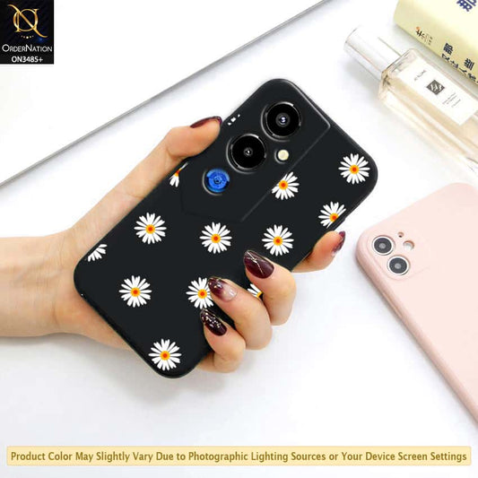 Tecno Pova 4 Pro Cover - ONation Daisy Series - HQ Liquid Silicone Elegant Colors Camera Protection Soft Case