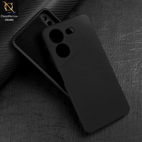 Tecno Pova 5  Cover - Black - ONation Silica Gel Series - HQ Liquid Silicone Elegant Colors Camera Protection Soft Case