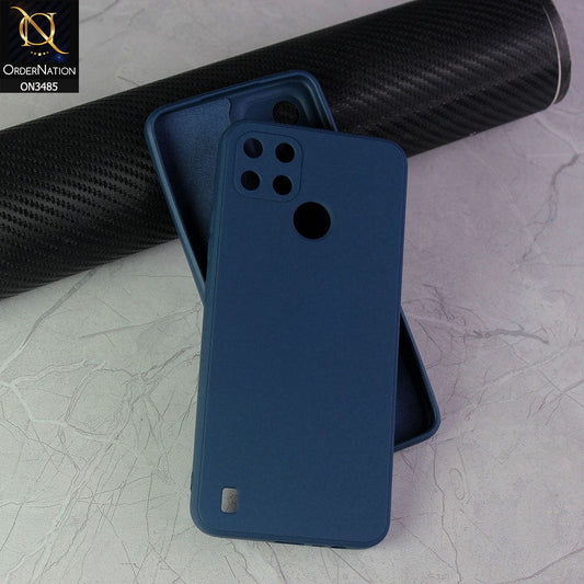 Realme C25Y Cover - Blue - ONation Silica Gel Series - HQ Liquid Silicone Elegant Colors Camera Protection Soft Case