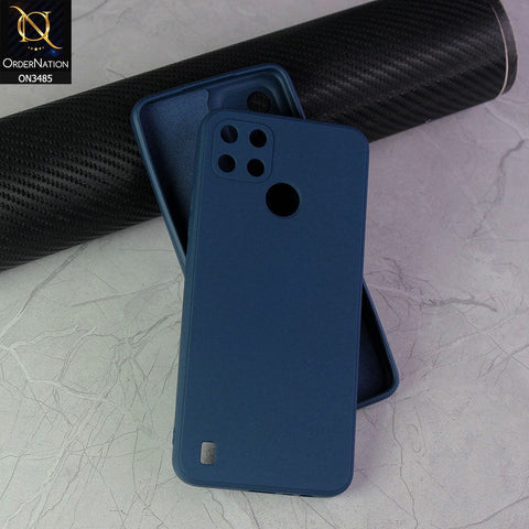 Realme C21Y Cover - Blue - ONation Silica Gel Series - HQ Liquid Silicone Elegant Colors Camera Protection Soft Case