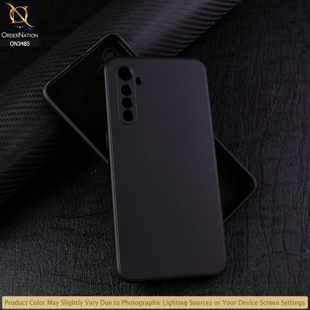 Realme XT Cover - Black - ONation Silica Gel Series - HQ Liquid Silicone Elegant Colors Camera Protection Soft Case