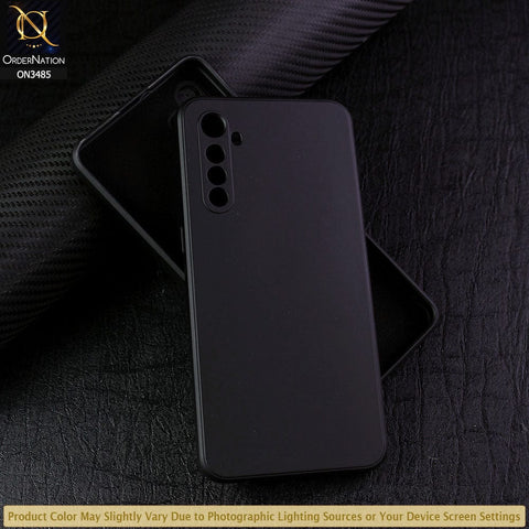 Realme XT Cover - Black - ONation Silica Gel Series - HQ Liquid Silicone Elegant Colors Camera Protection Soft Case