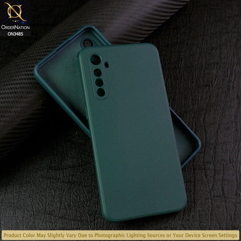 Realme XT Cover - Dark Green - ONation Silica Gel Series - HQ Liquid Silicone Elegant Colors Camera Protection Soft Case