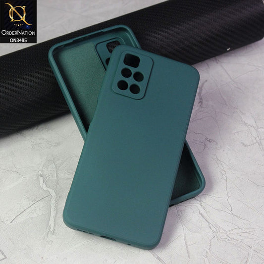 Xiaomi Redmi 10 Prime Cover - Dark Green - ONation Silica Gel Series - HQ Liquid Silicone Elegant Colors Camera Protection Soft Case