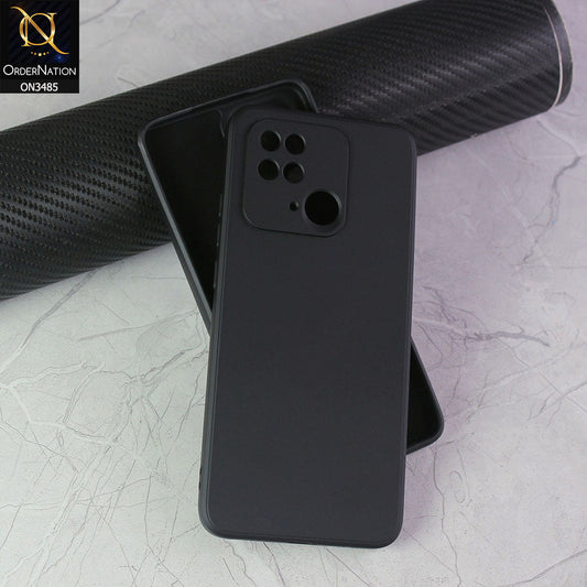 Xiaomi Redmi 10C Cover - Black - ONation Silica Gel Series - HQ Liquid Silicone Elegant Colors Camera Protection Soft Case u 2 U5