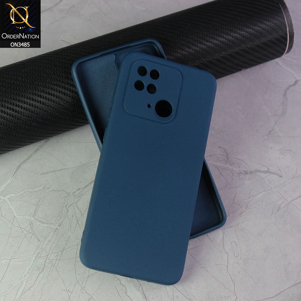 Xiaomi Redmi 10C Cover - Blue - ONation Silica Gel Series - HQ Liquid Silicone Elegant Colors Camera Protection Soft Case