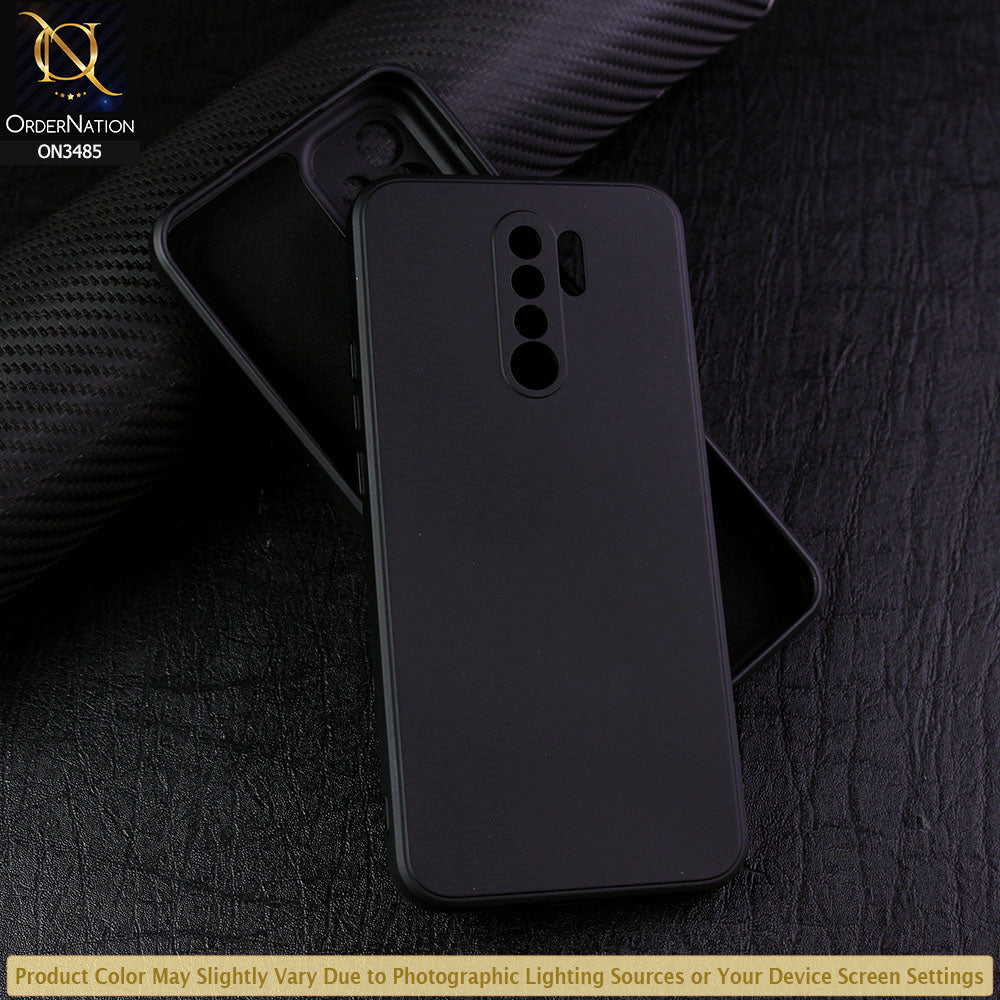 Xiaomi Redmi 9 Prime Cover - Black - ONation Silica Gel Series - HQ Liquid Silicone Elegant Colors Camera Protection Soft Case