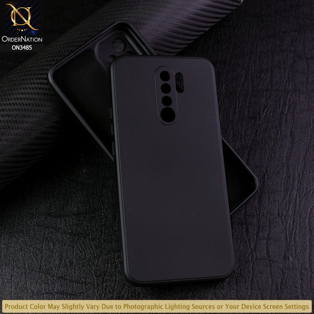 Xiaomi Poco M2 Cover - Black - ONation Silica Gel Series - HQ Liquid Silicone Elegant Colors Camera Protection Soft Case