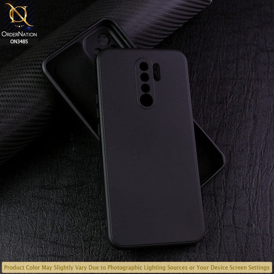 Xiaomi Poco M2 Cover - Black - ONation Silica Gel Series - HQ Liquid Silicone Elegant Colors Camera Protection Soft Case
