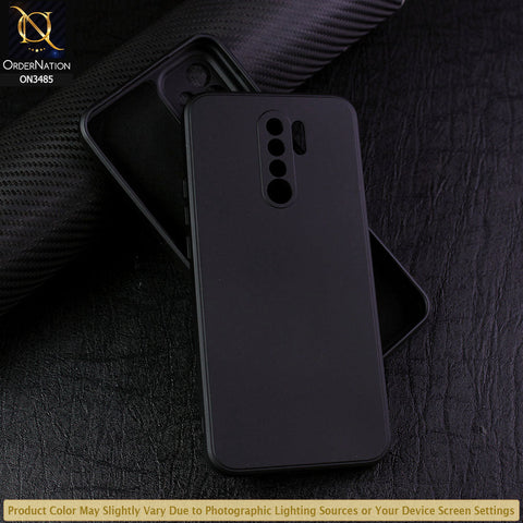 Xiaomi Redmi 9 Cover - Black - ONation Silica Gel Series - HQ Liquid Silicone Elegant Colors Camera Protection Soft Case