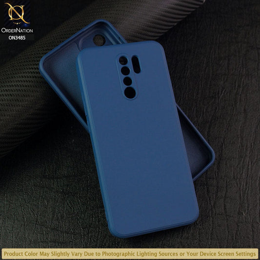 Xiaomi Poco M2 Cover - Blue - ONation Silica Gel Series - HQ Liquid Silicone Elegant Colors Camera Protection Soft Case