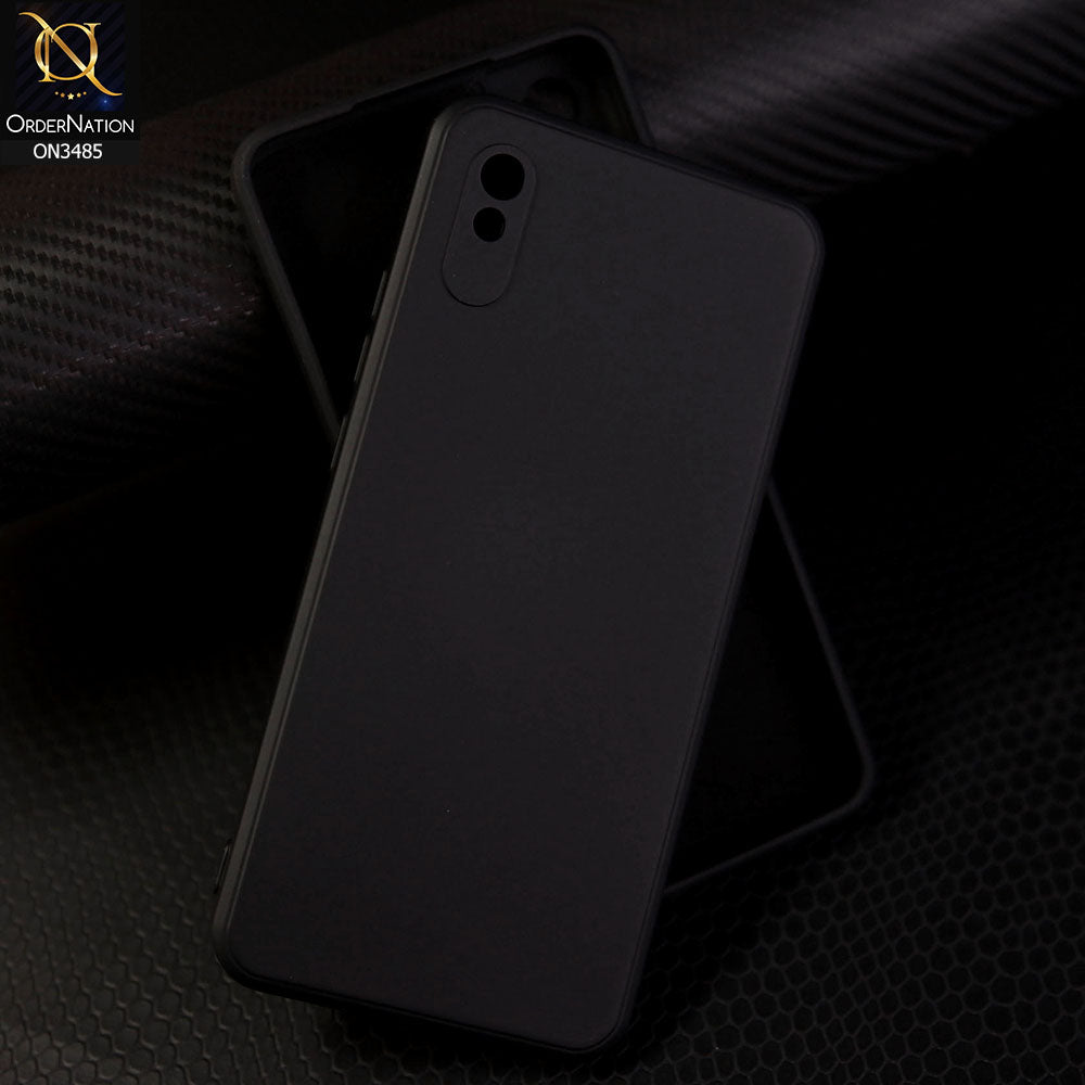 Xiaomi Redmi 9A Cover - Black  - ONation Silica Gel Series - HQ Liquid Silicone Elegant Colors Camera Protection Soft Case