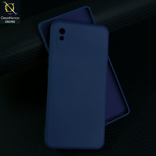 Xiaomi Redmi 9A Cover - Blue  - ONation Silica Gel Series - HQ Liquid Silicone Elegant Colors Camera Protection Soft Case