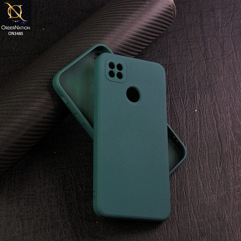 Xiaomi Redmi 10A Cover - Dark Green - ONation Silica Gel Series - HQ Liquid Silicone Elegant Colors Camera Protection Soft Case