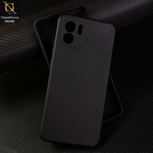 Xiaomi Redmi A1 Cover - Black - ONation Silica Gel Series - HQ Liquid Silicone Elegant Colors Camera Protection Soft Case