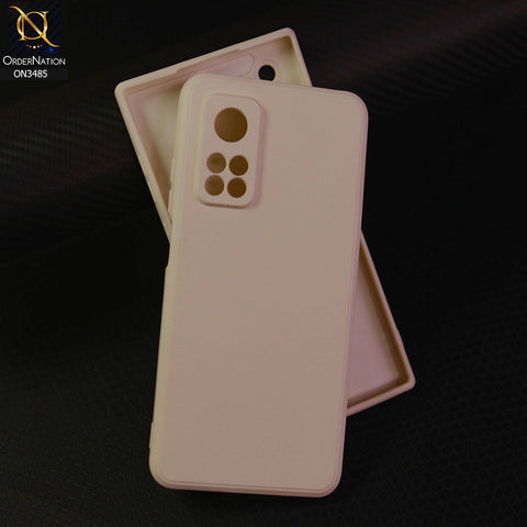Xiaomi Redmi K30S Cover - Off White  - ONation Silica Gel Series - HQ Liquid Silicone Elegant Colors Camera Protection Soft Case