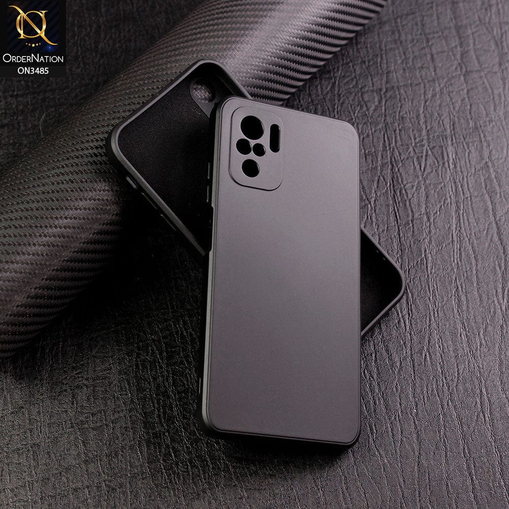 Xiaomi Redmi Note 10 4G Cover - Black - ONation Silica Gel Series - HQ Liquid Silicone Elegant Colors Camera Protection Soft Case