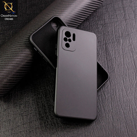Xiaomi Redmi Note 10 4G Cover - Black - ONation Daisy Series - HQ Liquid Silicone Elegant Colors Camera Protection Soft Case