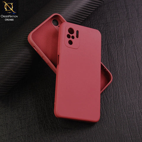 Xiaomi Redmi Note 10 4G Cover - Red - ONation Bold Series - HQ Liquid Silicone Elegant Colors Camera Protection Soft Case ( Fast Delivery )