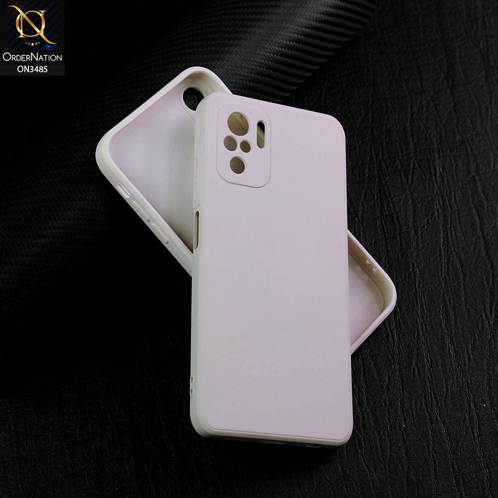 Xiaomi Redmi Note 10S Cover - Off-White (Not Pure White) - ONation Silica Gel Series - HQ Liquid Silicone Elegant Colors Camera Protection Soft Case