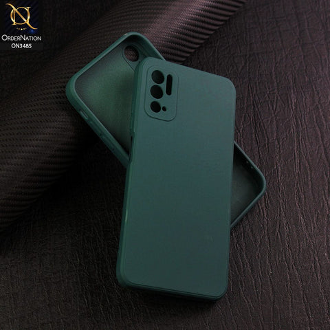 Xiaomi Redmi Note 10 5G Cover - Dark Green - ONation Silica Gel Series - HQ Liquid Silicone Elegant Colors Camera Protection Soft Case