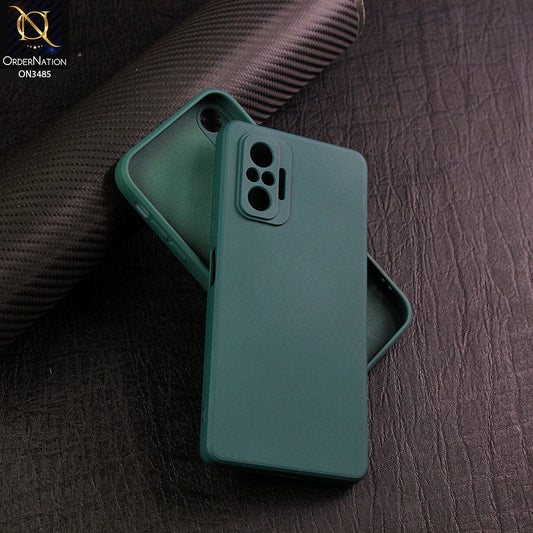 Xiaomi Redmi Note 10 Pro Max Cover - Dark Green - ONation Silica Gel Series - HQ Liquid Silicone Elegant Colors Camera Protection Soft Case