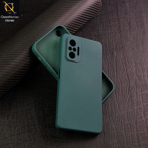 Xiaomi Redmi Note 10 4G Cover - Dark Green - ONation Bold Series - HQ Liquid Silicone Elegant Colors Camera Protection Soft Case ( Fast Delivery )