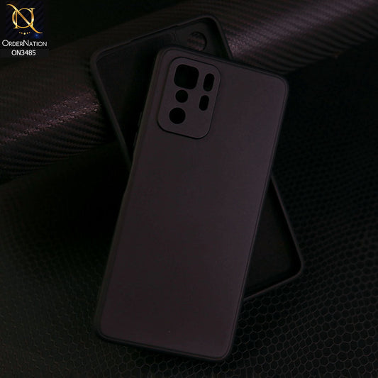 Xiaomi Redmi Note 10 Pro 5G Cover - Black  - ONation Silica Gel Series - HQ Liquid Silicone Elegant Colors Camera Protection Soft Case