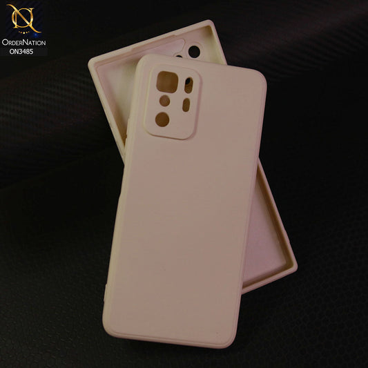 Xiaomi Redmi Note 10 Pro 5G Cover - Off White  - ONation Silica Gel Series - HQ Liquid Silicone Elegant Colors Camera Protection Soft Case