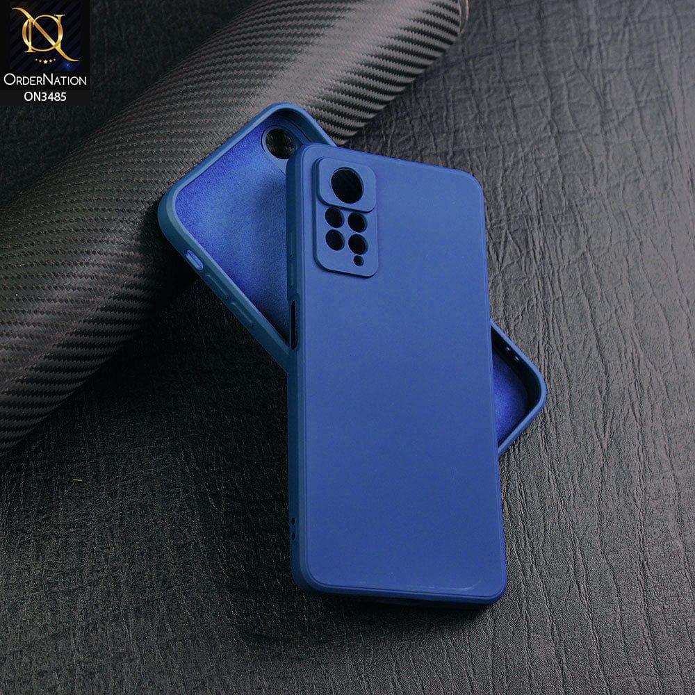 Xiaomi Redmi Note 11 Cover - Blue - ONation Silica Gel Series - HQ Liquid Silicone Elegant Colors Camera Protection Soft Case