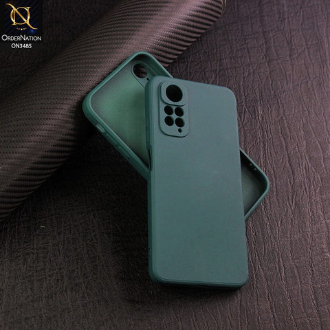 Xiaomi Redmi Note 11 Cover - Dark Green - ONation Silica Gel Series - HQ Liquid Silicone Elegant Colors Camera Protection Soft Case