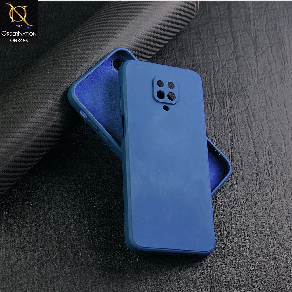 Xiaomi Redmi Note 9 Pro Cover - Blue - ONation Silica Gel Series - HQ Liquid Silicone Elegant Colors Camera Protection Soft Case