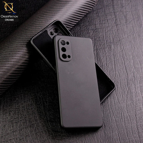 Cover Carbon Per Oppo Reno 4 Pro 5g Custodia Nera Opaca in Tpu Morbida
