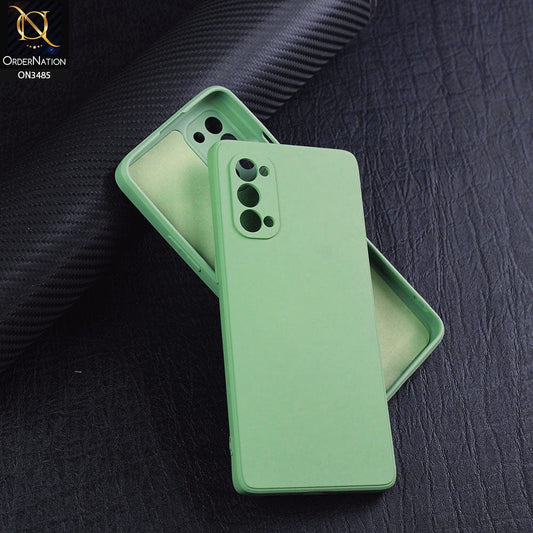 Oppo Reno 4 Pro 5G Cover - Light Green - ONation Silica Gel Series - HQ Liquid Silicone Elegant Colors Camera Protection Soft Case