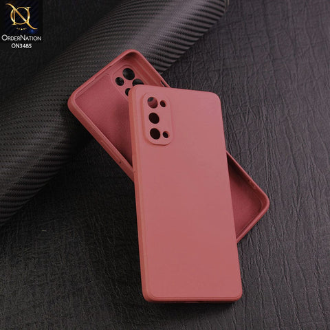 Oppo Reno 4 Pro 5G Cover - Red - ONation Silica Gel Series - HQ Liquid Silicone Elegant Colors Camera Protection Soft Case