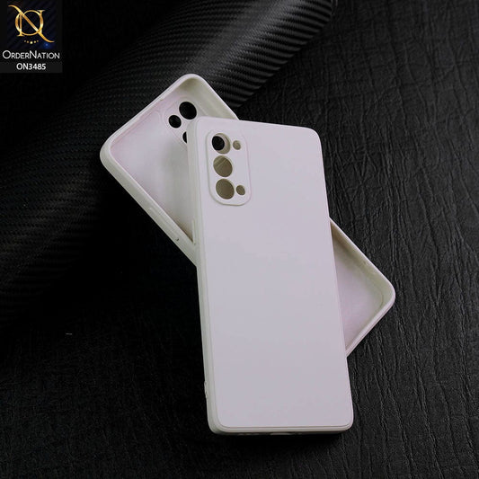 Oppo Reno 4 Pro 5G Cover - Off-White (Not Pure White) - ONation Silica Gel Series - HQ Liquid Silicone Elegant Colors Camera Protection Soft Case