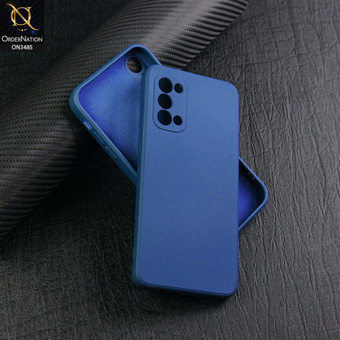 Oppo Reno 5 4G Cover - Blue - ONation Silica Gel Series - HQ Liquid Silicone Elegant Colors Camera Protection Soft Case
